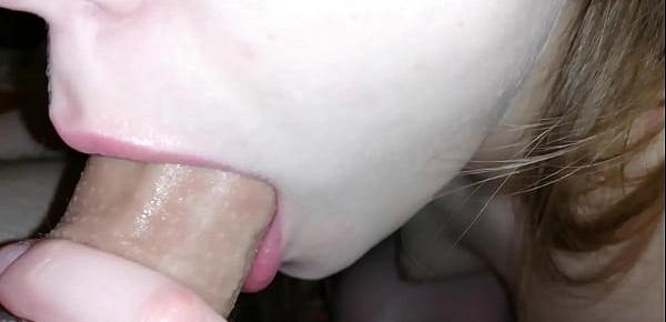 trendscum in mouth, juicy blowjob from beauty, real homemade